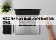 哪家公司有供应专业的区块链[哪些公司在做区块链]